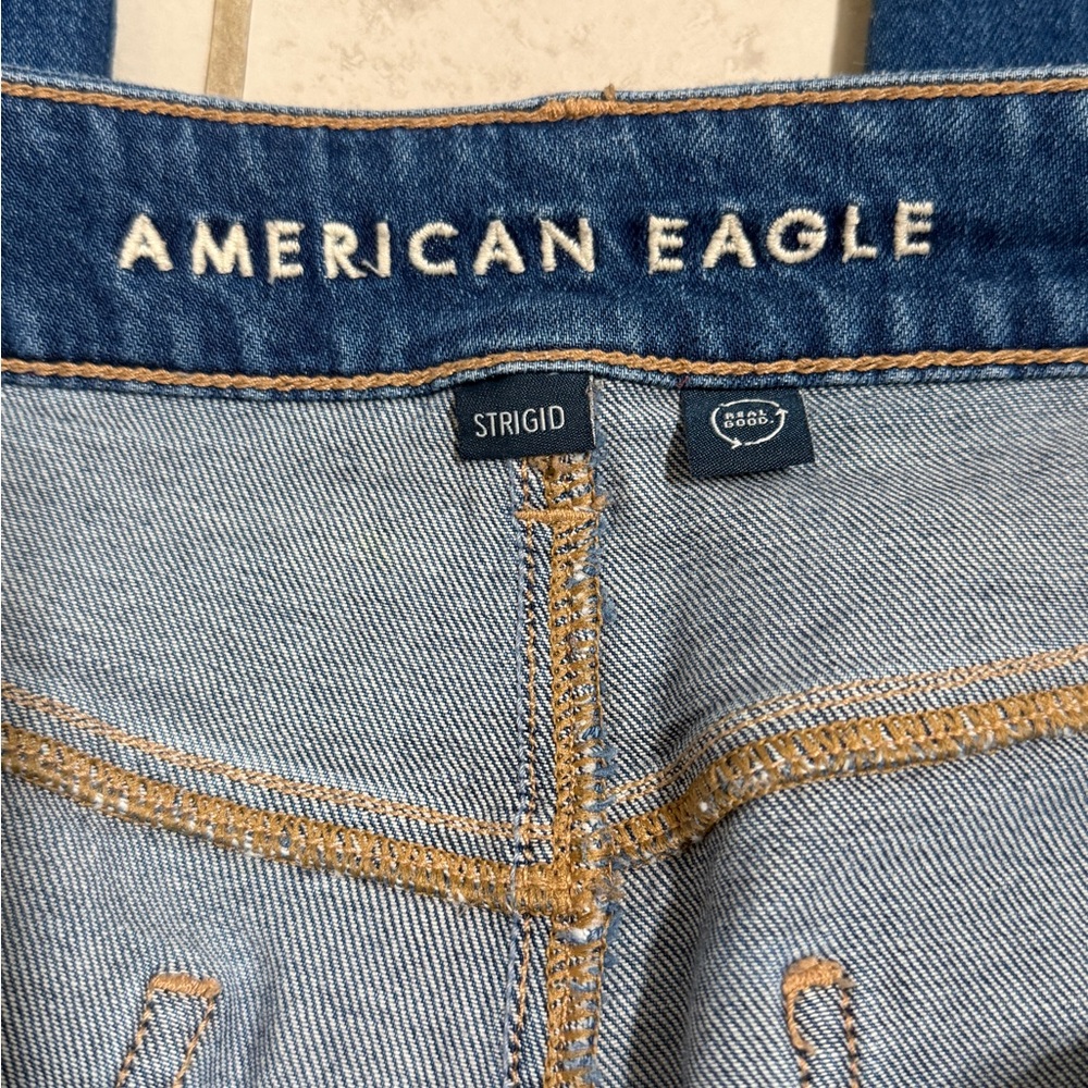 -Sold- Women’s American Eagle Super HighRise Wide Leg Baggy Jeans Size 12 - Picture 5 of 10